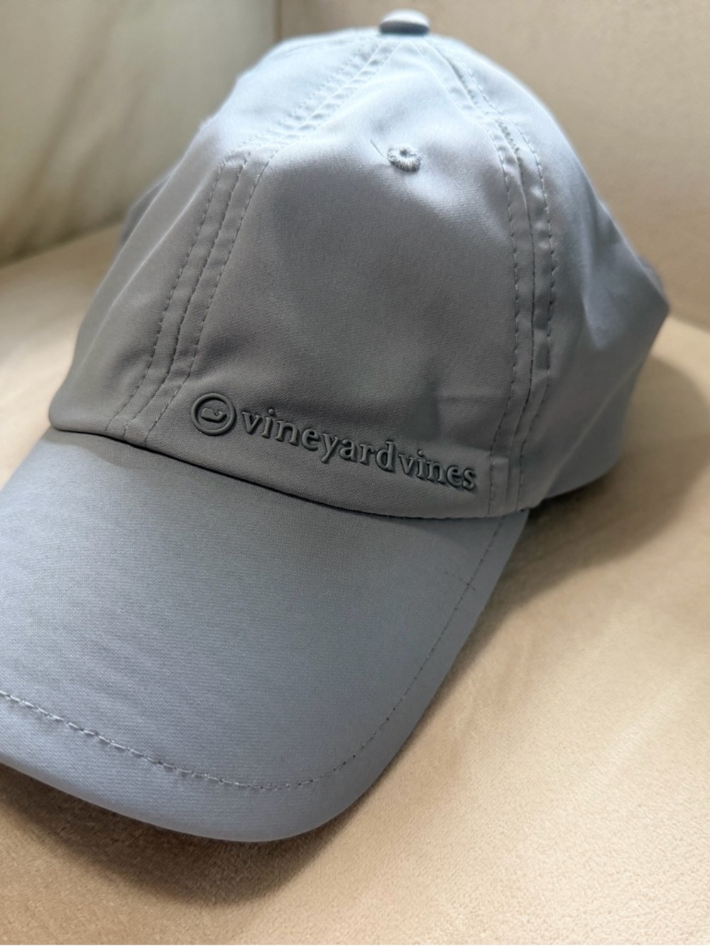 Vineyard Vines Light Gray Embossed Logo Performance Cap